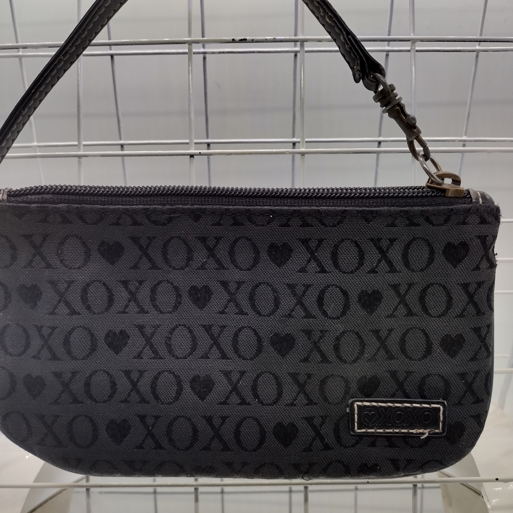 XOXO Black Patterned Clutch